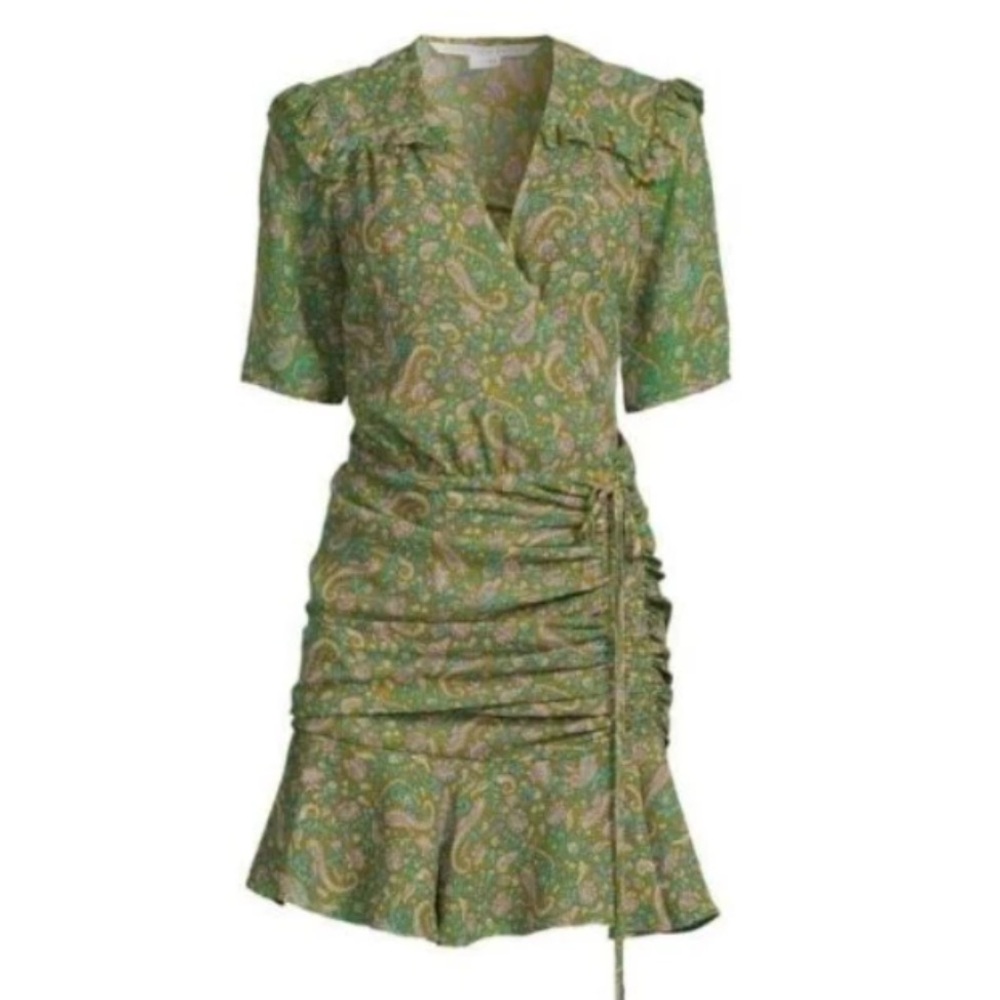Veronica Beard Dakota Floral Paisley Silk Wrap Dress 0